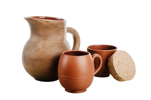Set of Pottery, it is isolated on white