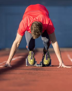 Sprint start in athletics
