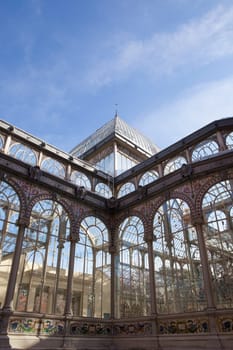 Crystal Palace corner in Retiro Park, Madrid, Spain