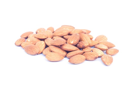 Almond nuts isolated on white background, stock photo