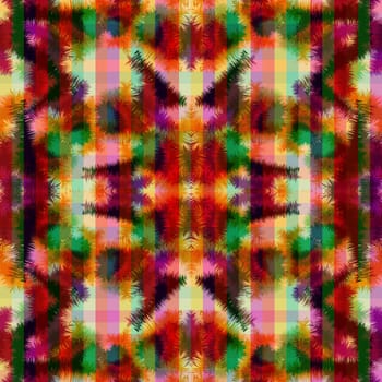 Colorful seamless pattern, tie dye hippie abstract style design. EPS10 vector.