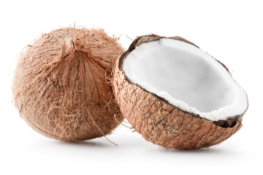 Coconut isolated on white background