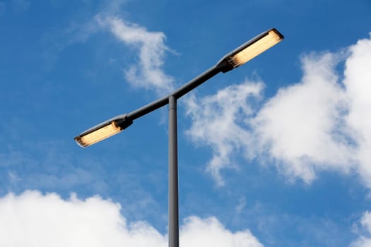 Street lights burning for no reason. Bad for global warming, but it looks good.