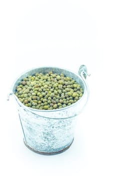 Group of green nut isolated on white background, stock photo
