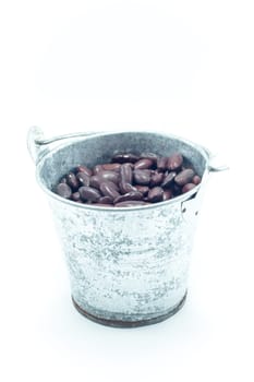 Red kidney bean isolated on white background, stock photo