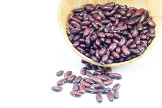 Red kidney bean isolated on white background, stock photo