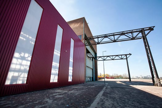 Partly renovated Industrial building of a shipyard