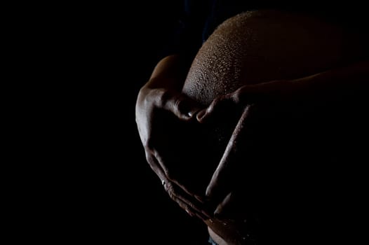 Belly of a pregnant woman