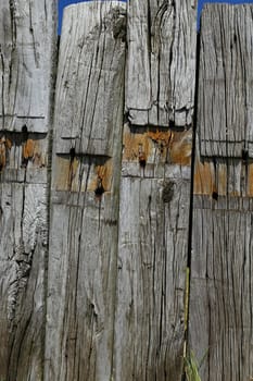weathered wooden beams