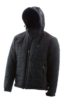 black winter jacket
