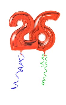 Red balloons with gift ribbon - number 26