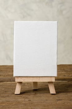 Easel with empty canvas
