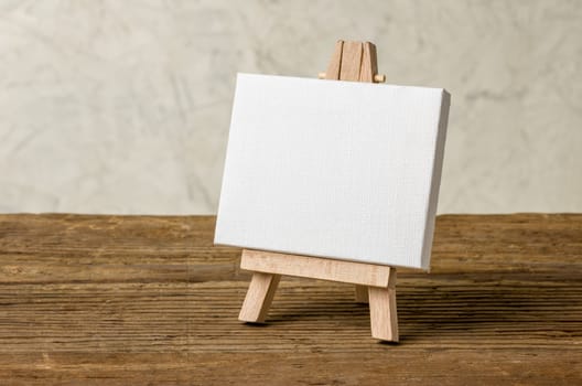 Easel with empty canvas