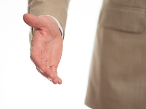 Hand stretched out to greet