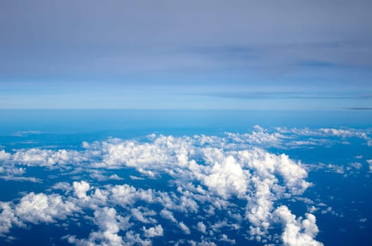 Aerial sky and clouds background