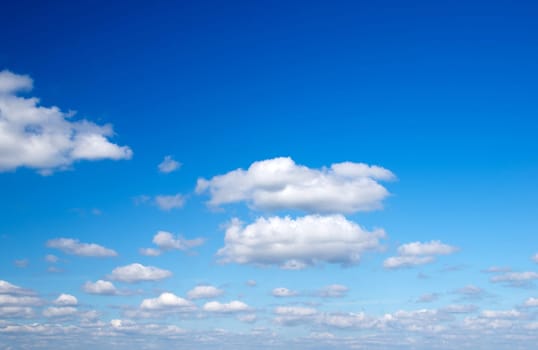 blue sky with clouds closeup