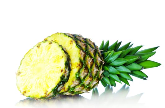 fresh pineapple isolated on the white background