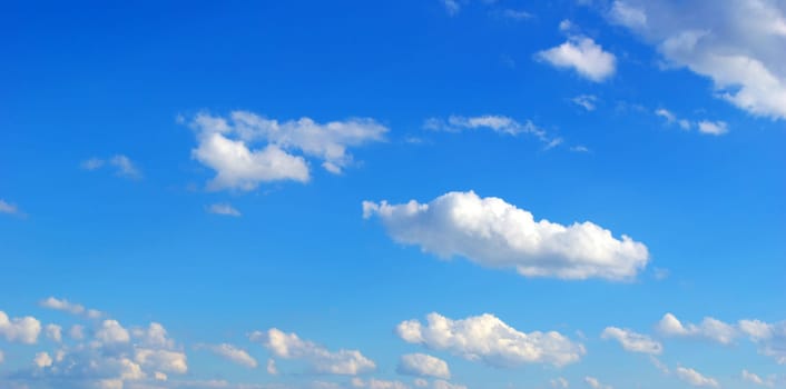 Blue Sky background with tiny clouds