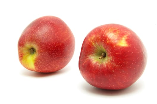 fresh apples isolated on a white