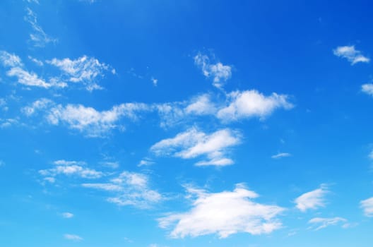 blue sky with clouds closeup