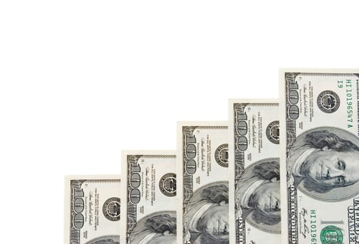 Money on the white background