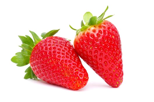 Strawberries isolated over white background