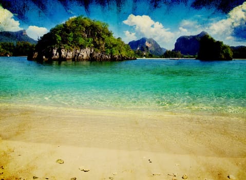 beautiful beach and tropical sea