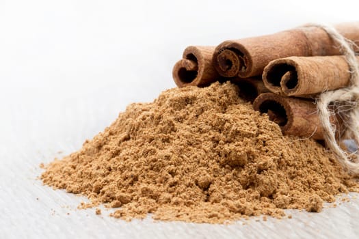 Cloves, anise and cinnamon isolated on white background
