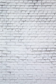 White brick wall for background or texture