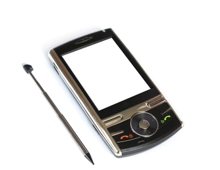 Modern smartphone isolated over white