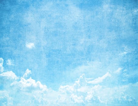 Grunge blue sky background with space for text