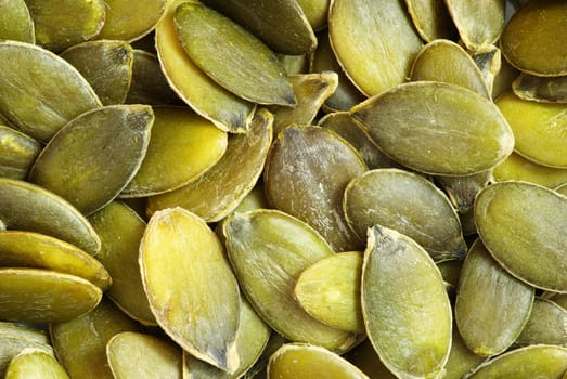 Close up of the pumpkin seeds