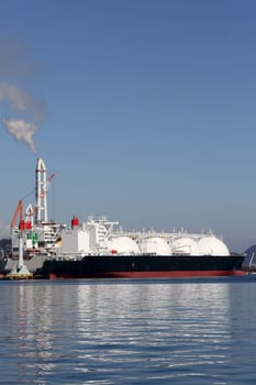 cargo ship docked in the port