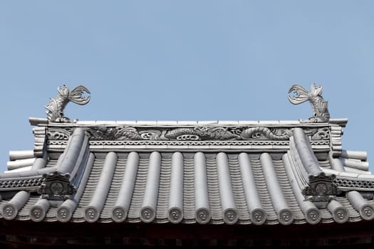 Traditional Japanese temple roof