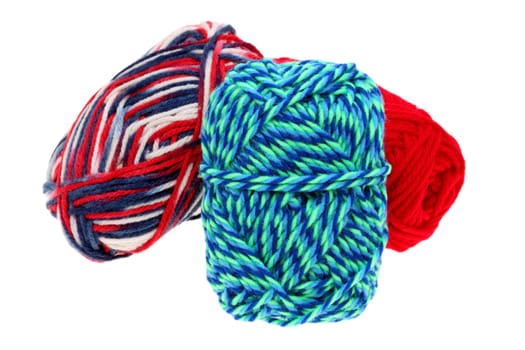 ball of colorful wool yarn