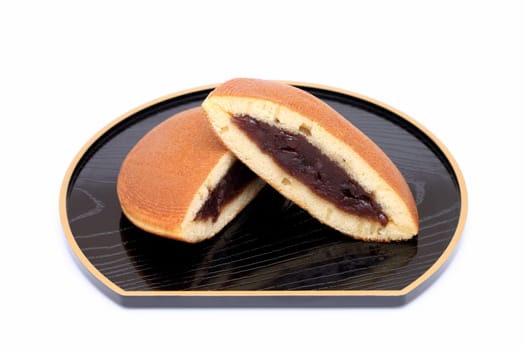 Dorayaki, Japanese confectionery on white background