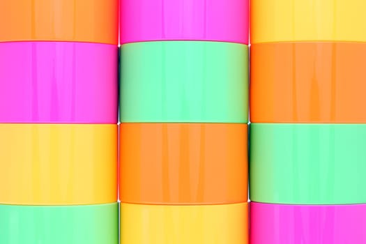 colorful plastic cups background