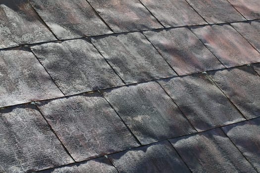 Detail of old metal roof surface