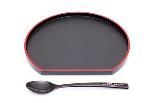 Japanese plate and spoon