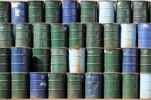 Oil barrels background