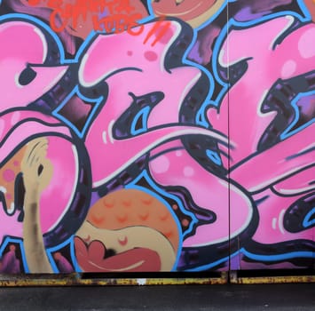 colored graffiti on the wall