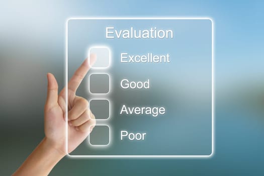 hand clicking evaluation on virtual screen interface