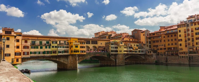The Ponte Vecchio over the Arno in Florence Italy