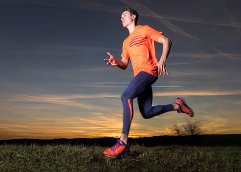 Man,21 years jogging