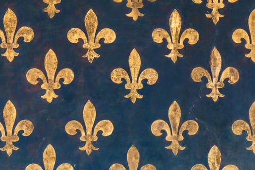 wall painting heraldic lily in palazzo vecchio,florence