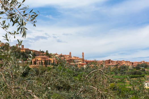 The small town of St. Angelo in Colle in Tuscany