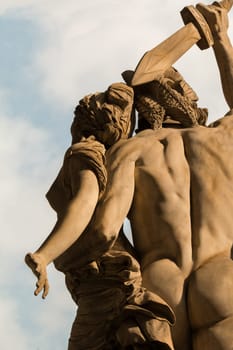 Robbery of the Polyxena in loggio dei lanzi,florence,rear view