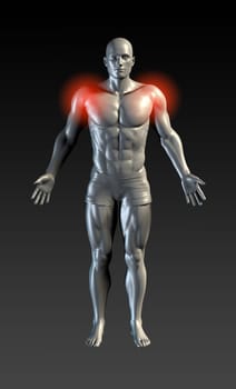 Shoulder Injury with Red Glow on Area Series