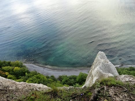 Chalk cliffs on Rügen with a view to the sea