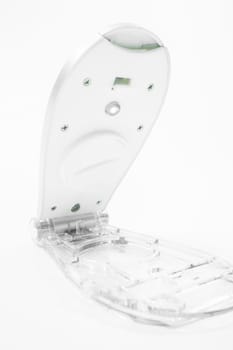 Light reading lamp clip isolated on white background, stock photo